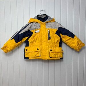 OshKosh B'gosh Gray Yellow Blue Winter Jacket Boy‎ Size 24M
